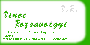 vince rozsavolgyi business card